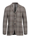 Lardini Man Blazer Khaki Size 40 Linen, Silk, Wool In Beige
