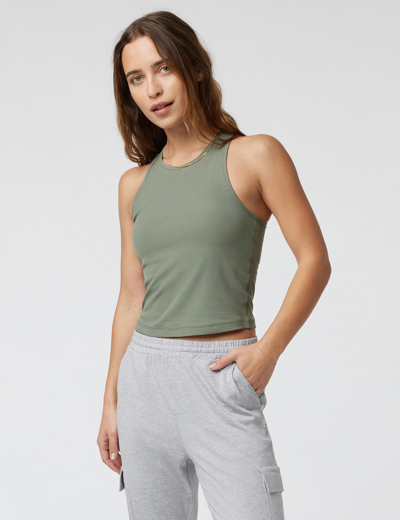 Vuori Pose Plyo Tank In Green