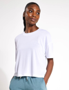 Vuori Womens White Energy Boxy-fit Stretch-jersey T-shirt