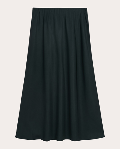 By Malene Birger Pheobes Embroidered Organic Cotton Maxi Skirt In Black