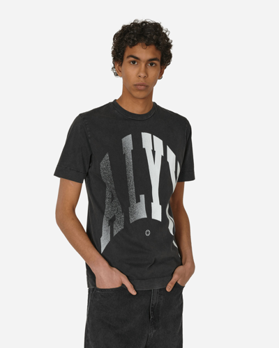 Alyx Logo Print Graphic T-shirt Washed In Black