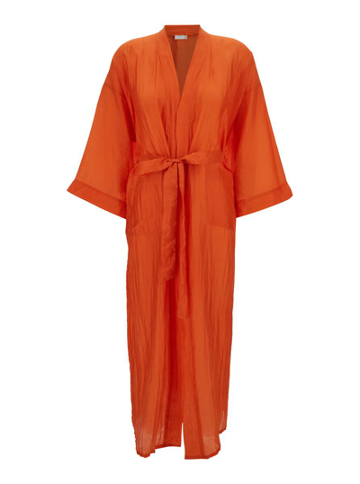 The Rose Ibiza Bata Kimono In Orange