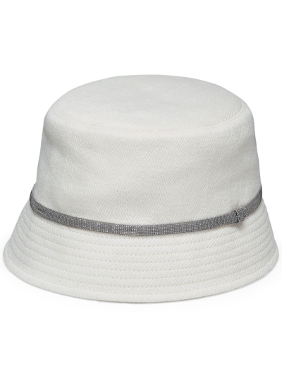 BRUNELLO CUCINELLI BRUNELLO CUCINELLI BUCKET HAT WITH DECORATION