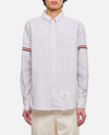Thom Browne Vertical-stripe Pattern Cotton Shirt In Grey