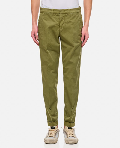 Fay Capri Classic Trouser In Green