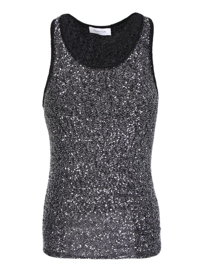 Fabiana Filippi Sequin Tank Top In Black