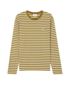 Maison Kitsuné Khaki Bold Fox Head Long Sleeve T-shirt In Green