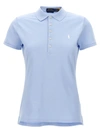 Polo Ralph Lauren Collared Top Short Sleeves In Blue
