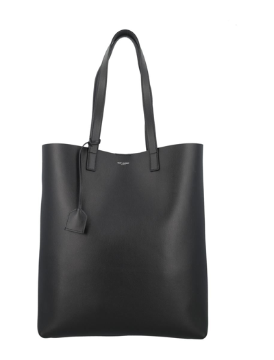 Saint Laurent Bold Shopping Tote Bag In Nero