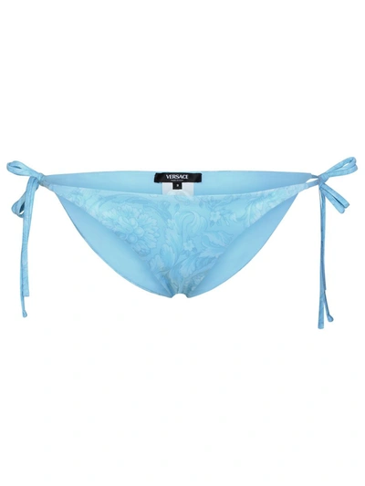 Versace Baroque Bikini Bottom In Blue