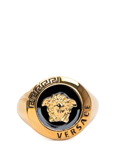 Versace Rings Jewellery In  Gold-black