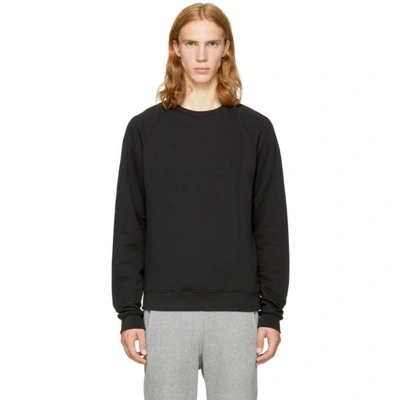 John Elliott Black Oversized Crewneck Sweatshirt