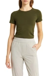 Zella Seamless Performance T-shirt In Green Tactical