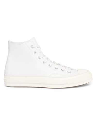 Converse Men's Unisex Chuck 70 Leather High-top Sneakers In White Fossilized Egret