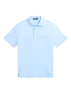 Polo Ralph Lauren Cotton & Linen Classic Fit Polo Shirt In Blue