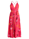 VALIMARE WOMEN'S AMELIA PAISLEY BUTTERFLY SURPLICE MAXI DRESS