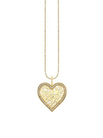 Sydney Evan Women's Medium Bolita 14k Yellow Gold & 0.27 Tcw Diamond Chain Necklace