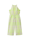 Burberry Check-pattern Jumpsuit In Vivid Lime