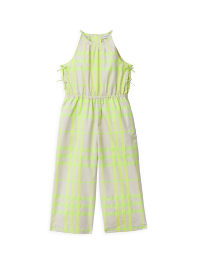 Burberry Kids' Little Girl's & Girl's Sheba Sleeveless Check Jumpsuit In Multicolor