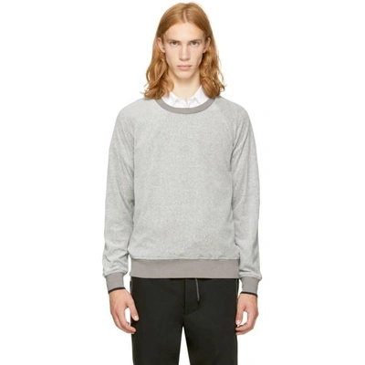3.1 Phillip Lim / フィリップ リム Grey Classic Velour Sweatshirt In Light Grey
