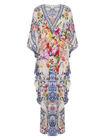 Camilla Women's Floral Silk Cover-up In Dutch Is Life