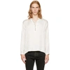 SAINT LAURENT Off-White Jacquard Half-Button Shirt