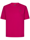 Adidas By Stella Mccartney Logo-print Crew-neck T-shirt In Fuxia