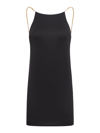 Palm Angels Mini Dress Chain Detail Open Back In Black