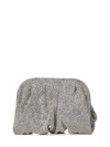 Benedetta Bruzziches Crystal Embellished Fold-over Clutch Bag In Silver