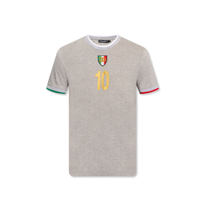 Dolce & Gabbana Logo T-shirt In Gray