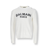 Balmain Cotton Logo Sweater Men In White