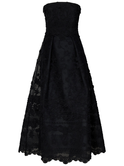 Elie Saab Midi Dress In Black