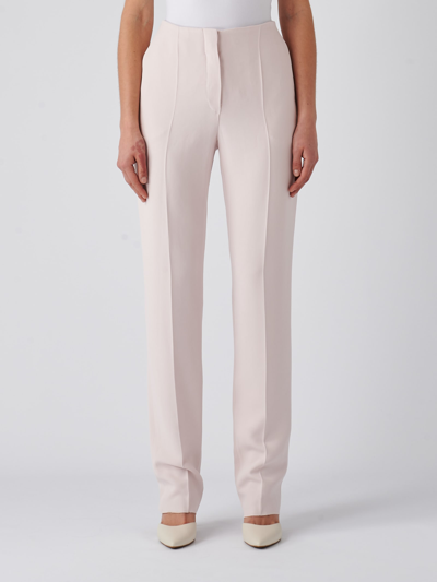 Emporio Armani High-rise Straight-leg Crepe Cady Trousers In Solid Medium