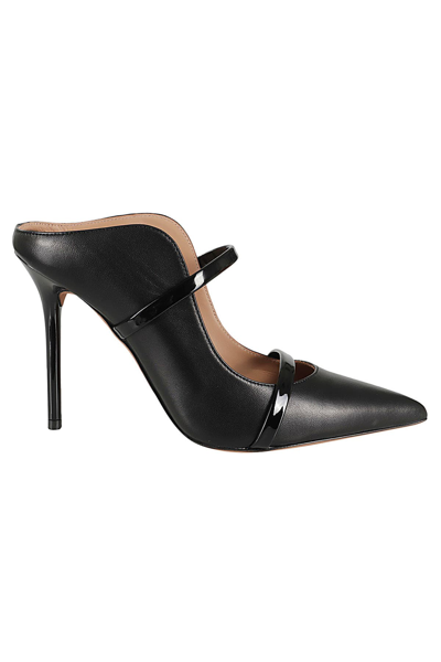 Malone Souliers Maureen Satin Mules In Black