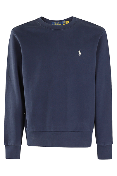 Polo Ralph Lauren Long Sleeve Sweatshirt In Light Navy