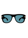 Gucci Gg1517s Sunglasses In Black Black Blue