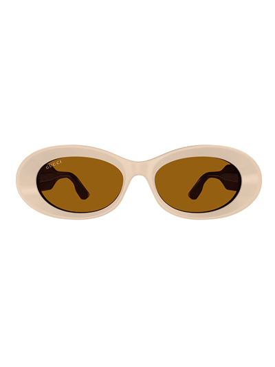 Gucci Gg1527s Sunglasses In Beige Beige Brown