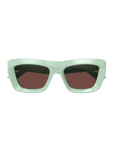 Bottega Veneta Bv1283s Sunglasses In Green Green Brown