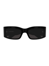 Balenciaga Bb0458s Linea Extreme Sunglasses In Black Black Grey