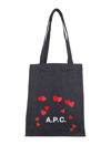 Apc Lou Blondie Canvas Tote Bag In Indigo