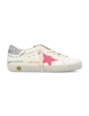 Golden Goose Kids Super In Optic White/fluo