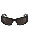 BALENCIAGA FLAT TEMPLE LOGO SIDED SUNGLASSES