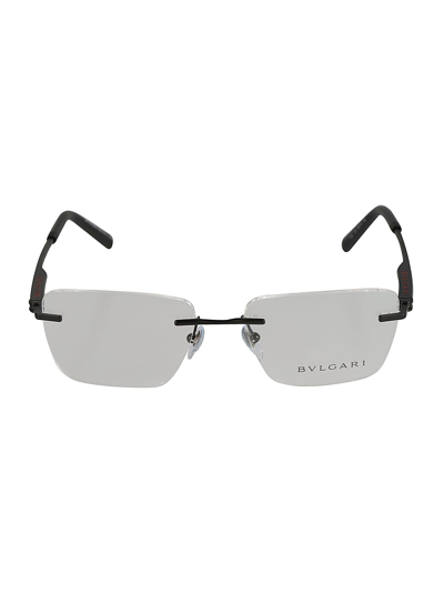 Bulgari Straight Bridge Rimless Glasses In 128