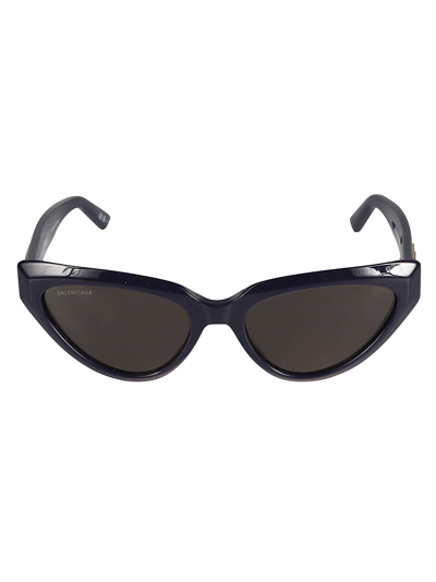 Balenciaga Bb Embossed Cat-eye Sunglasses In Blue/grey
