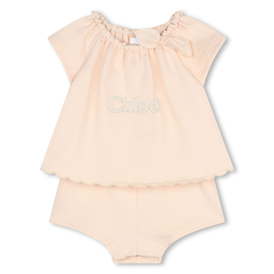Chloé Babies' Set With Shorts In Pink