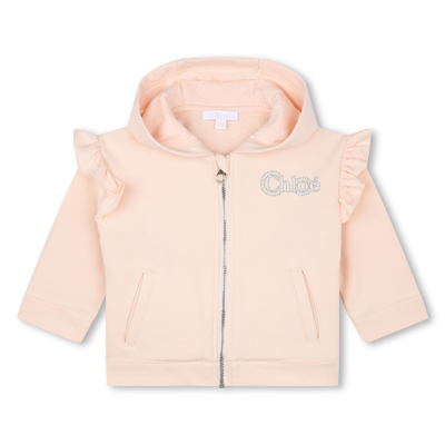 Chloé Kids' Jacket With Embroidery In Pink