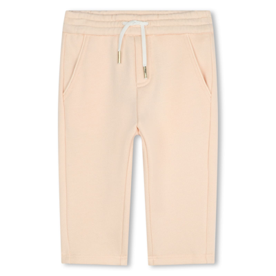 Chloé Kids' Leggings With Logo Embroidery In Pink