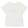Chloé Embroidered-logo Cotton T-shirt In White