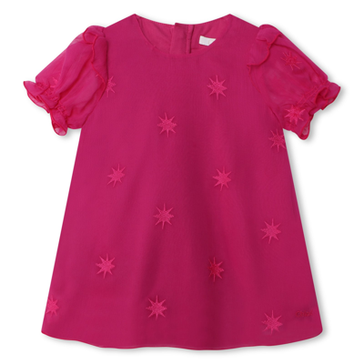 Chloé Kids' Dress With Embroidery In Rosa