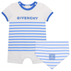 Givenchy Logo-embroidered Cotton Pajamas (set Of Two) In Blue